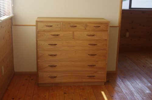 くるみのタンス6段ひもまき（千葉市 T様）:千葉の注文家具 オーダー